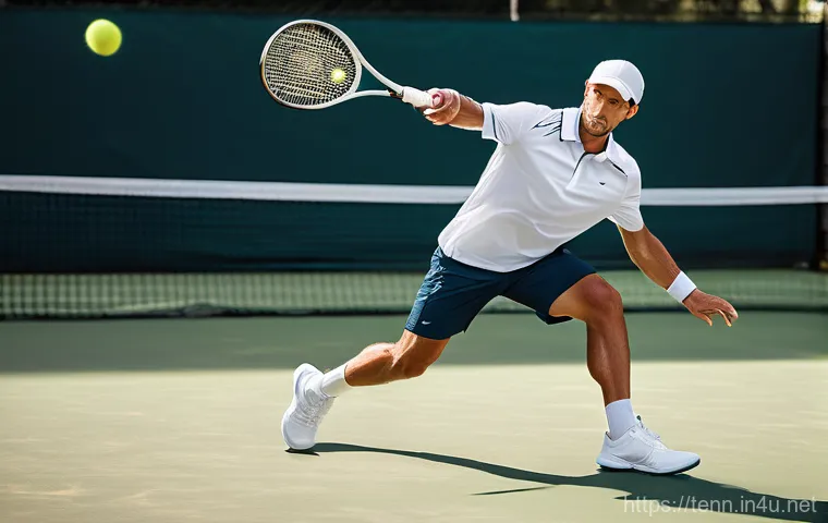 테니스 프로 선수의 스폰서 장비 - A professional female tennis player intensely examining the intricate details of her customized, hig... 테니스 프로 선수의 스폰서 장비 - A professional female tennis player intensely examining the intricate details of her customized, hig...